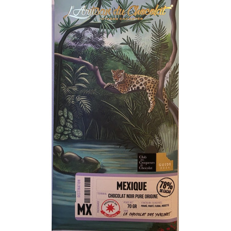 Tablette chocolat non conché 78 Criollo Mexique