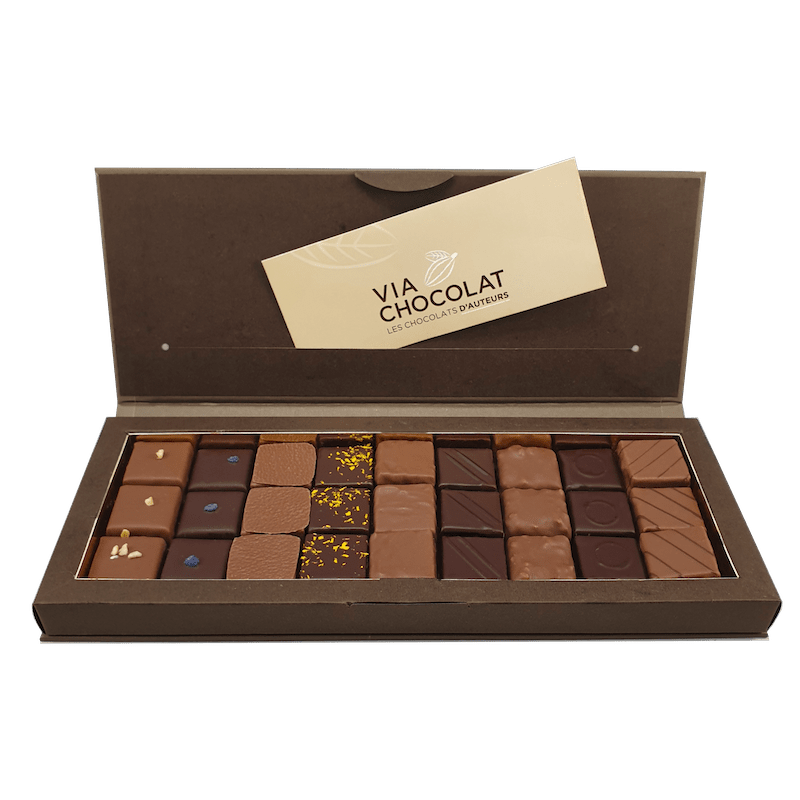 Réglette 6 chocolats à la liqueurs - Artisan chocolatier haut de